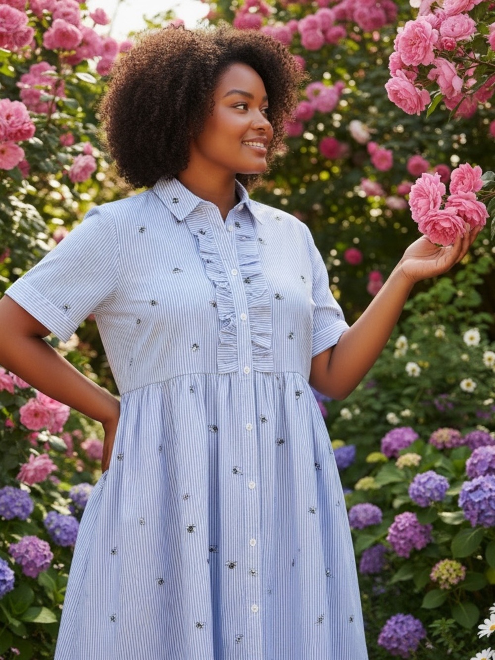 Kate Spade: “Abuzz” Poplin Bee Dress ♠️🐝